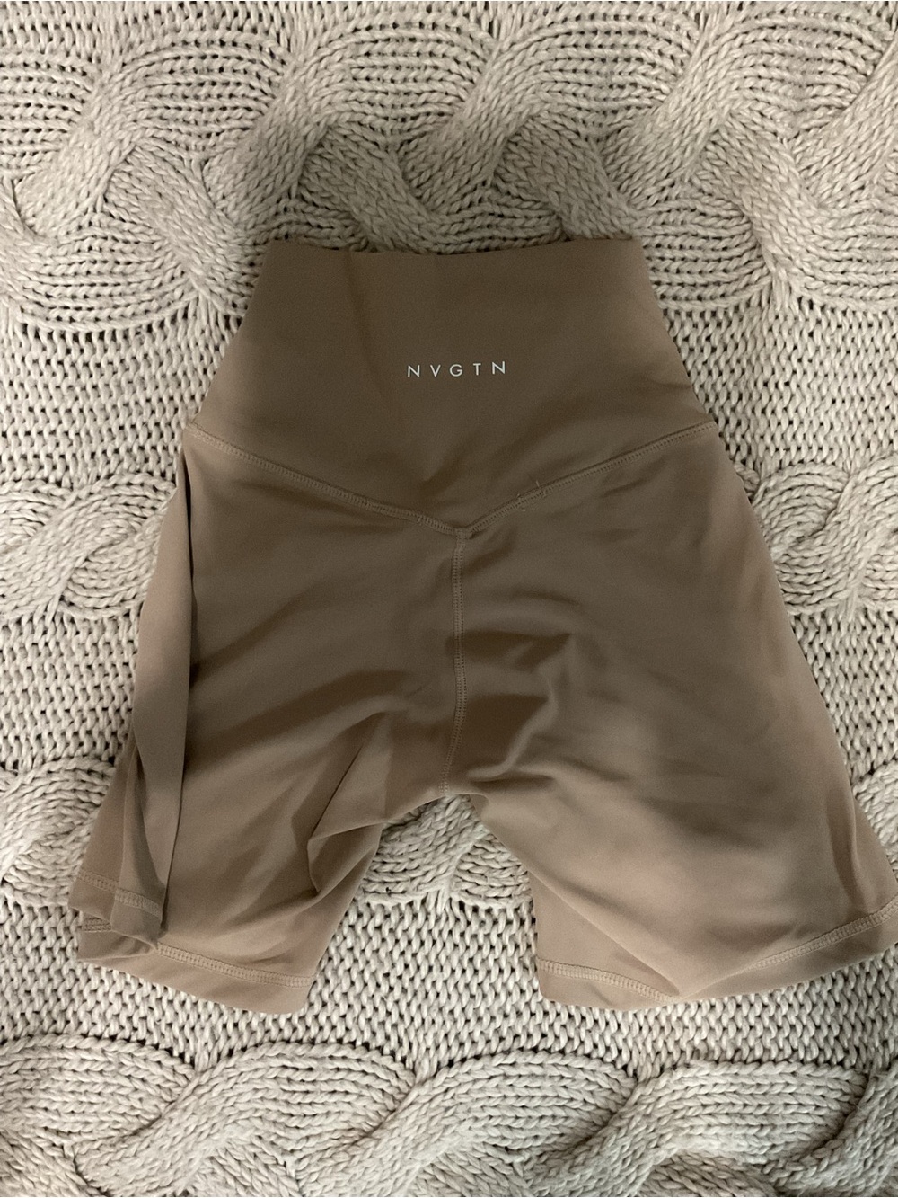 NVGTN Signature 2.0 Shorts Tan XS Buttery Soft High Rise
